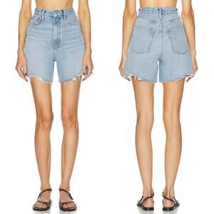 AGOLDE NWT Stella High Rise Baggy Shorts Women’s Size 24 Agreement Frayed Hem